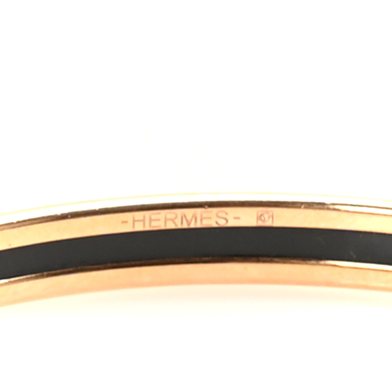 Hermes Enamel Uni Bangle 70 Rose Candeur 4 of 6
