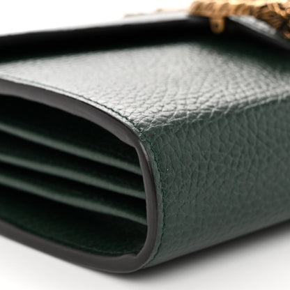 Gucci Calfskin Garden Dionysus Chain Wallet Emerald 9 of 12