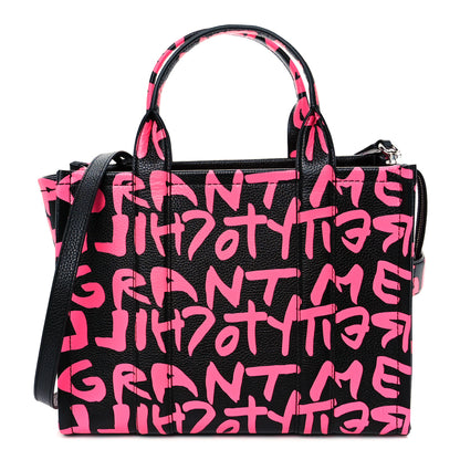 Marc Jacobs X STEPHEN SPROUSE Grained Calfskin Medium The Tote Bag Pink 2 of 22