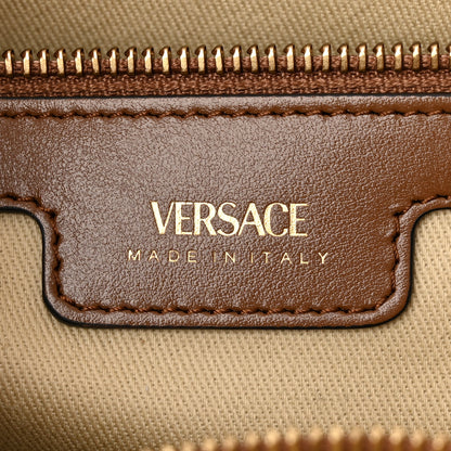 Versace Jacquard Canvas Large Allover Medusa Tote Beige 6 of 9