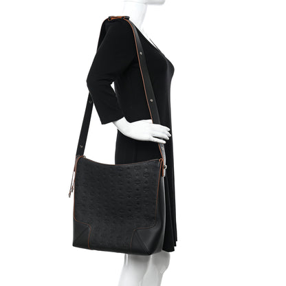 MCM Calfskin Ottomar Monogram Large Klara Hobo Black 2 of 10