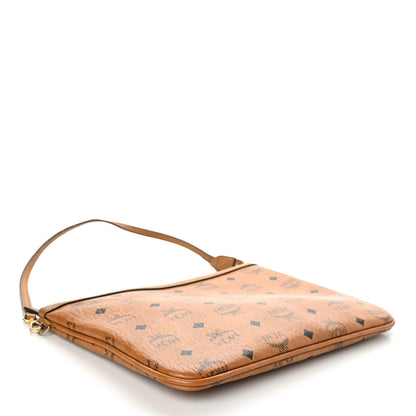 MCM Visetos Liz Shopper Tote Pouch Cognac 3 of 7