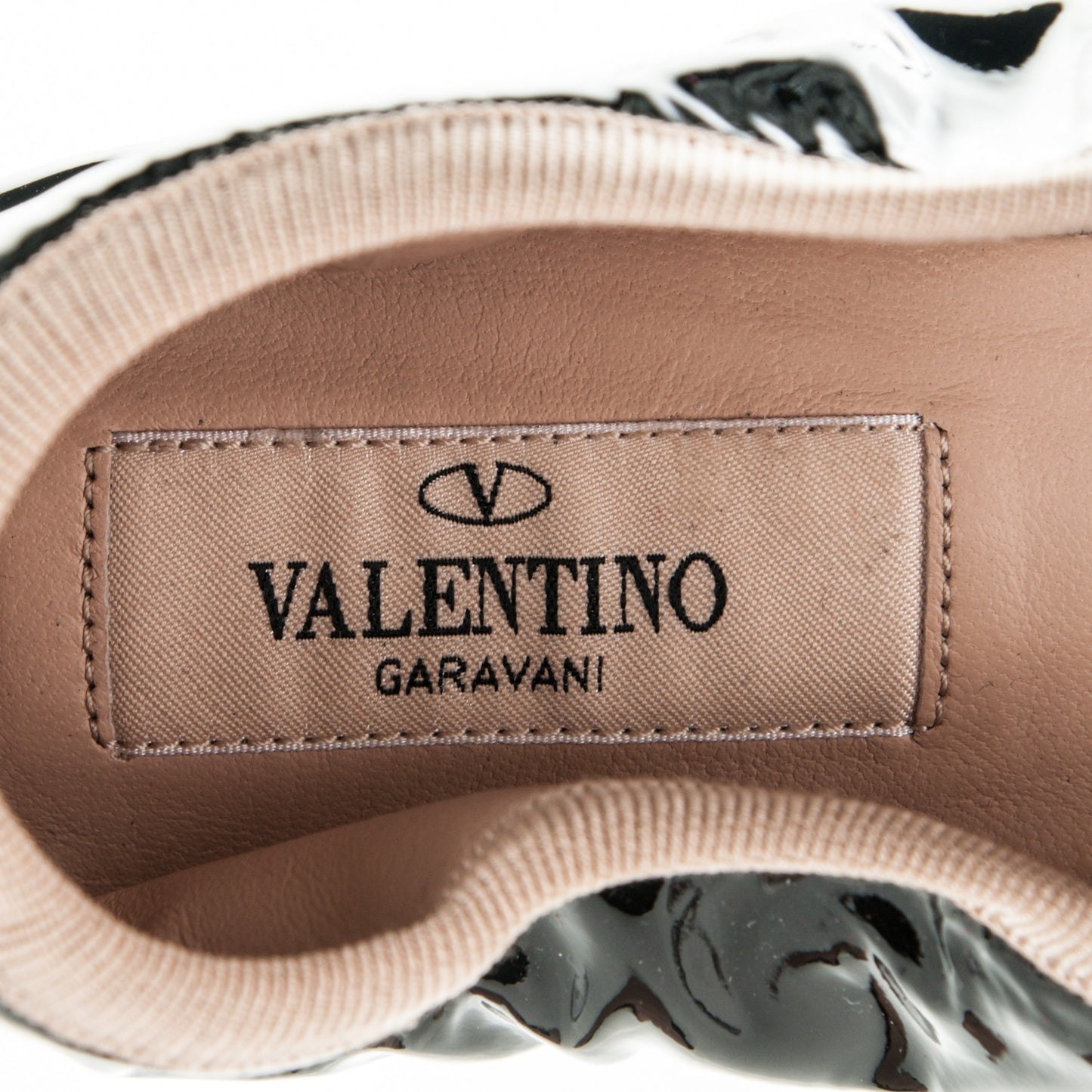 Patent Rockstud Ballerina Flats 39 Black
