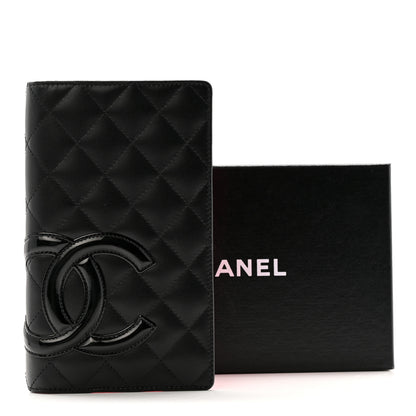 Chanel Calfskin Quilted Cambon Yen Wallet Black 10 of 10