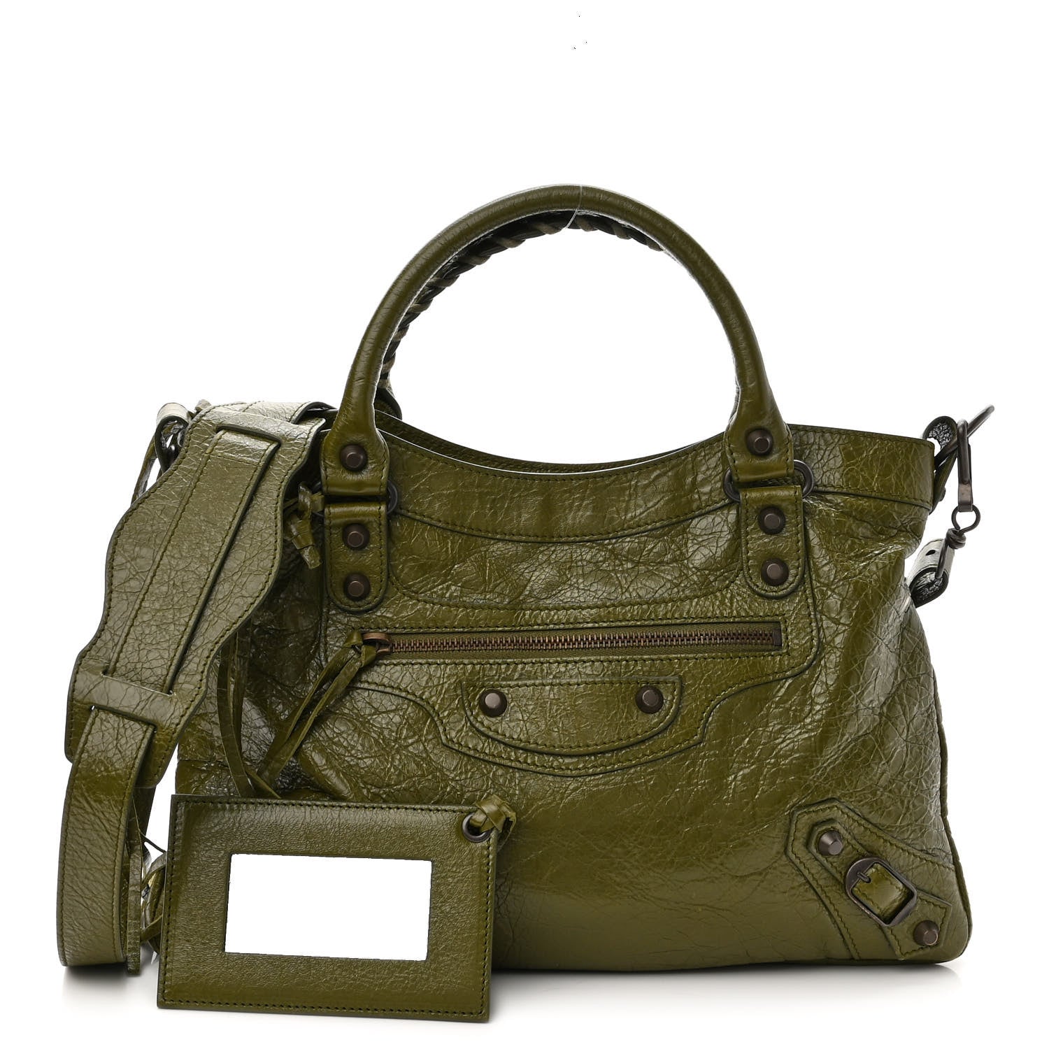 Balenciaga Agneau Classic Hardware Town Green 1 of 10