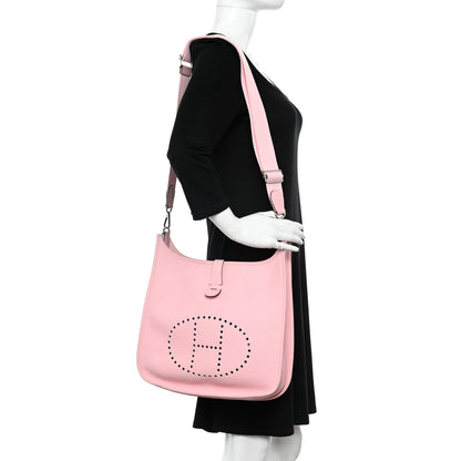 Hermes Taurillon Clemence Evelyne III GM Rose Sakura 2 of 11