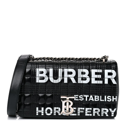 Burberry Patent Quilted Horseferry Print Small Lola Bag Black 1 of 15