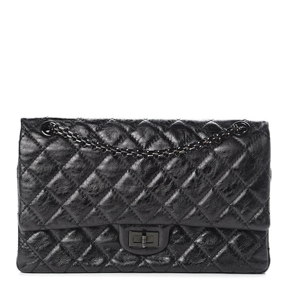 Chanel Glazed Calfskin Quilted 2.55 Reissue 226 Flap So Black 1 of 13