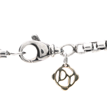 David Yurman Sterling Silver 14K Yellow Gold Diamond Black Orchid 16mm Albion Pendant Necklace 6 of 6