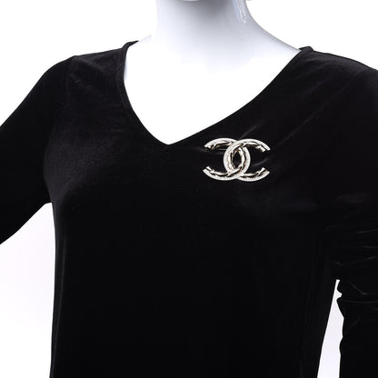 Chanel Baguette Crystal Quilted Vintage Allure CC Brooch Gold 2 of 5