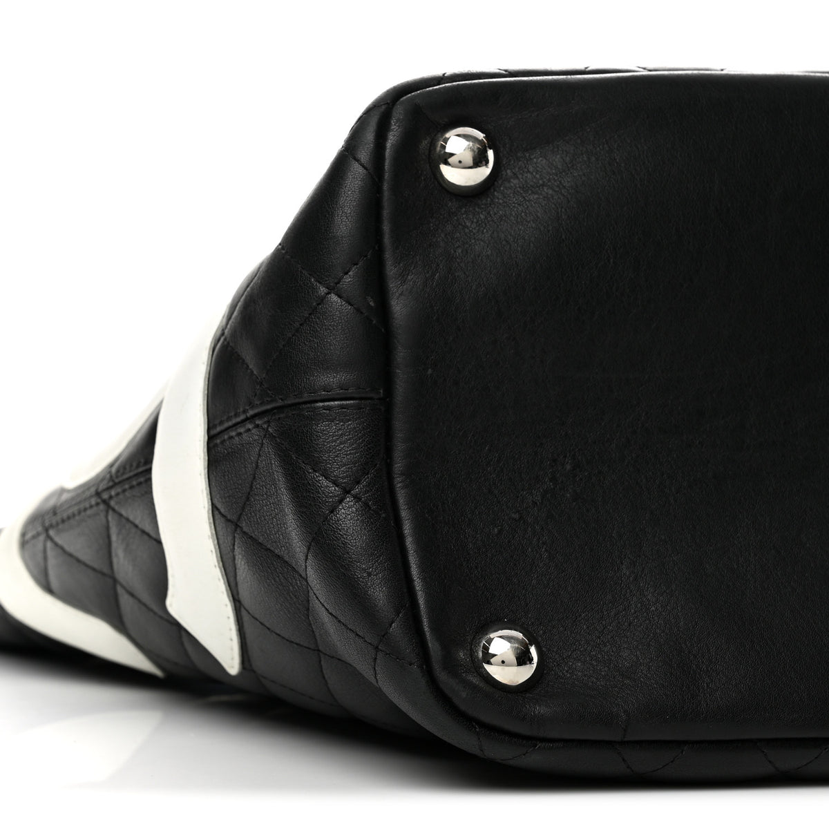 Chanel Calfskin Quilted Large Cambon Tote Black White 9 of 13