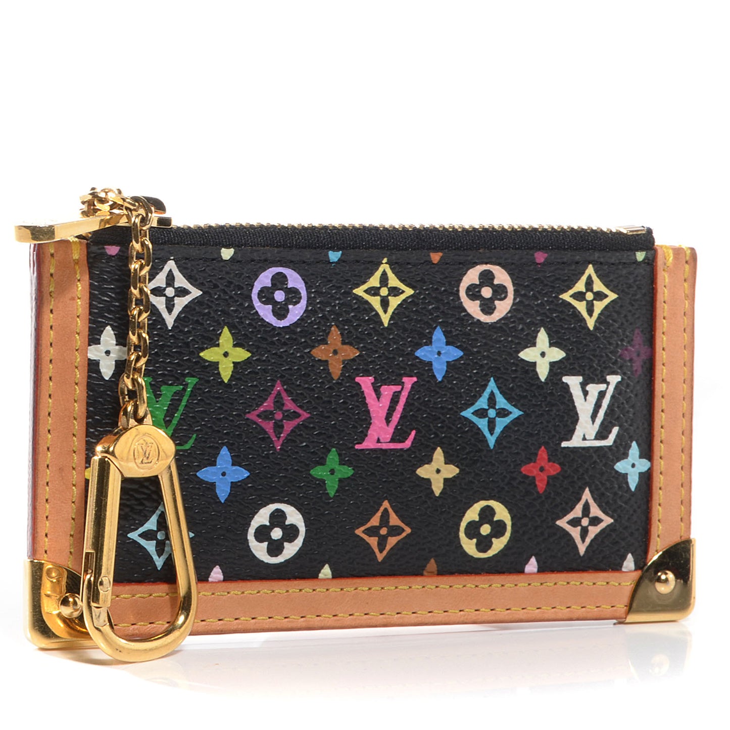 Monogram Multicolor Key Pouch Black