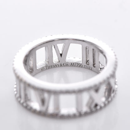 Tiffany 18K White Gold Diamond Atlas Open Pave Ring 6 4 of 5