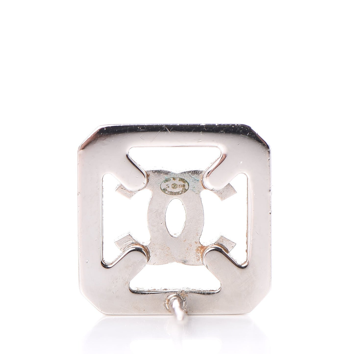 Crystal CC Earrings Silver