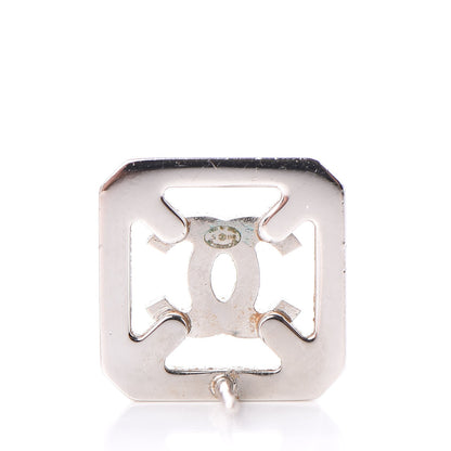 Chanel Crystal CC Earrings Silver 7 of 9