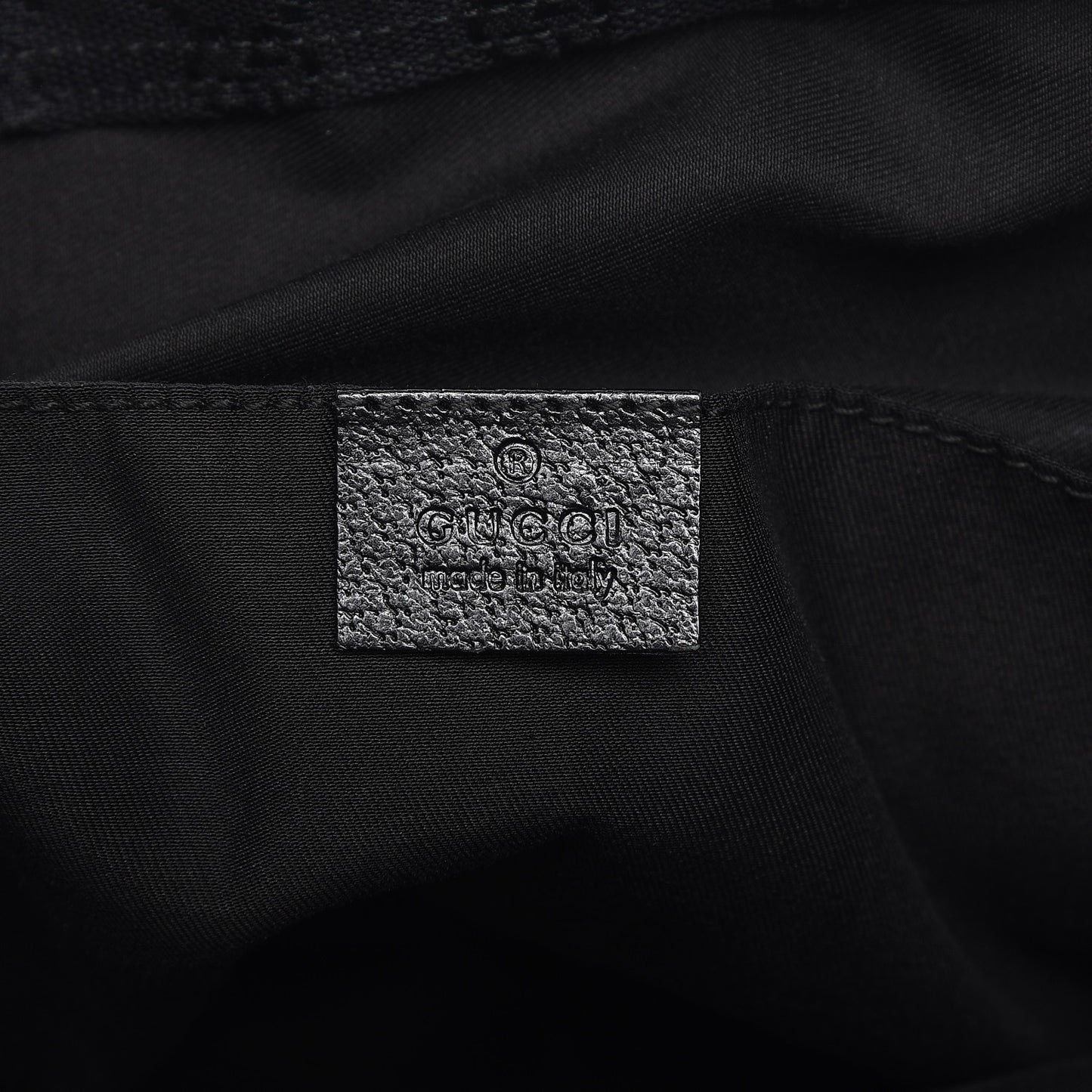 GG Monogram Medium Web Handle Vertical Tote Black