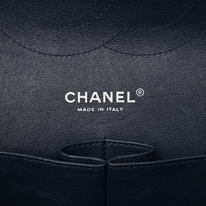 Chanel Patent Chevron Quilted Jumbo Double Flap Navy 6 of 18