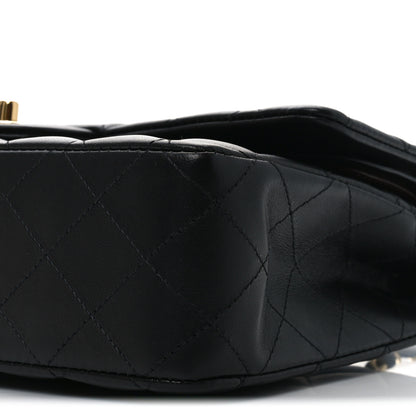 Chanel Lambskin Quilted Medium Double Flap Black 10 of 11
