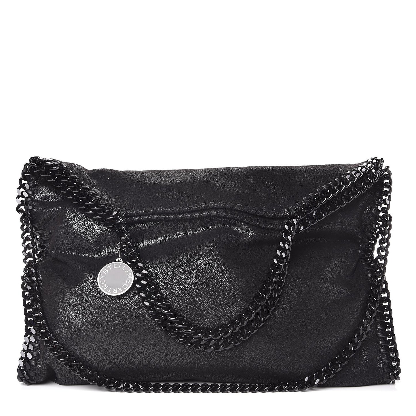 Shaggy Deer Falabella Fold Over Tote Black