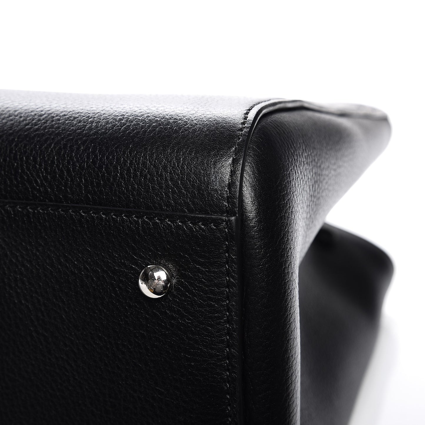 Grained Calfskin Medium Neo Executive Shopper Tote Black