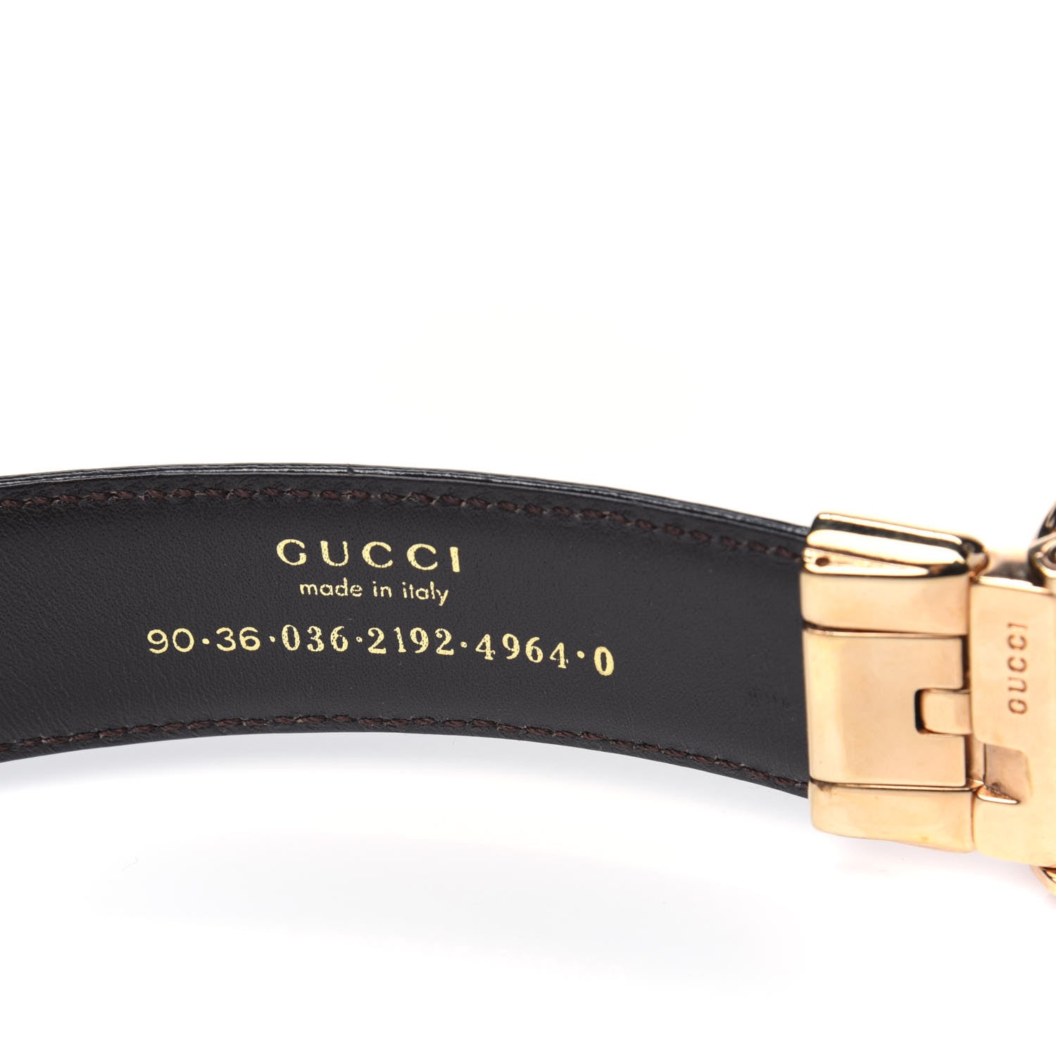 Gucci Calfskin Interlocking G Reversible Belt 90 36 Black Brown 3 of 6