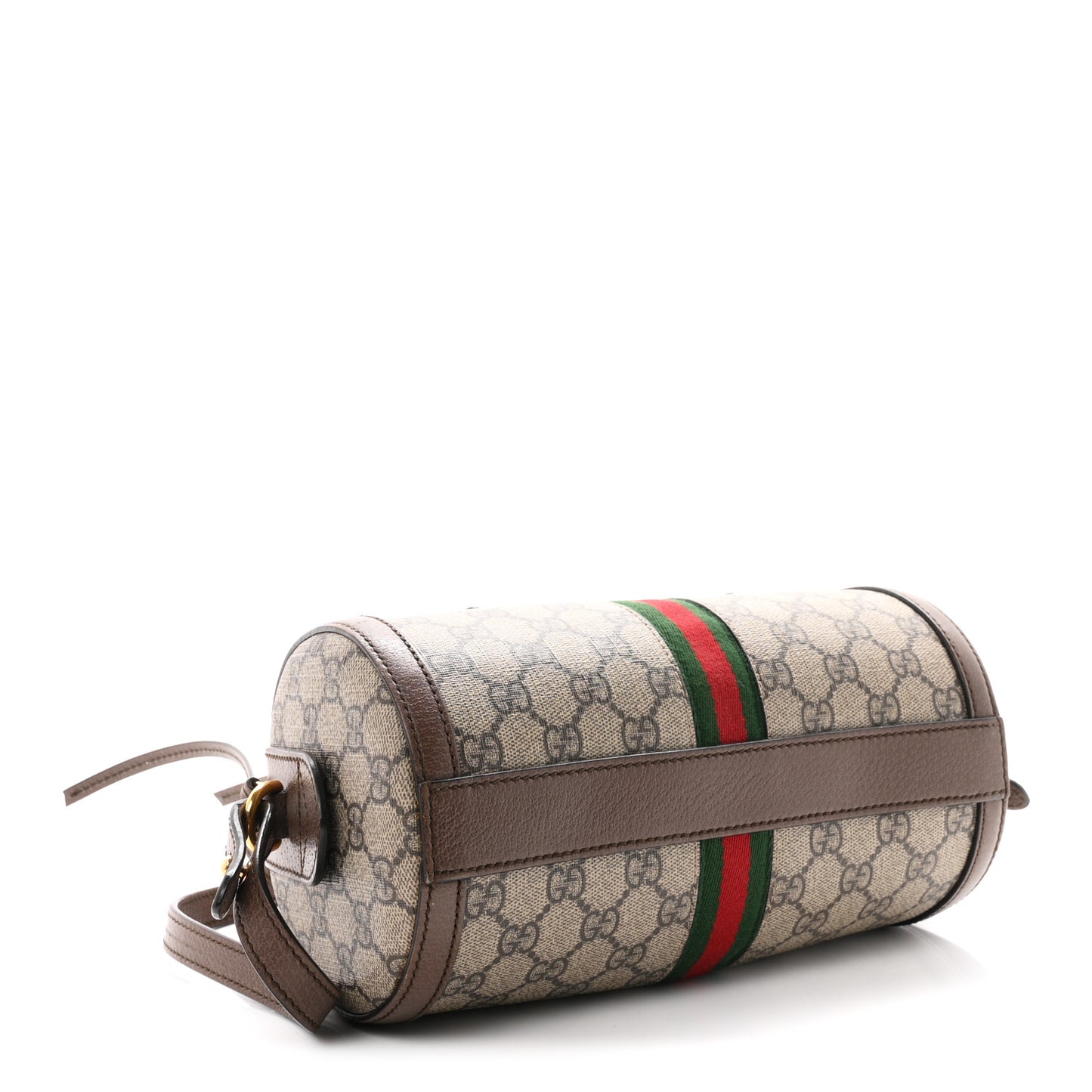 GG Supreme Monogram Web Small Ophidia Boston Bag Beige New Acero