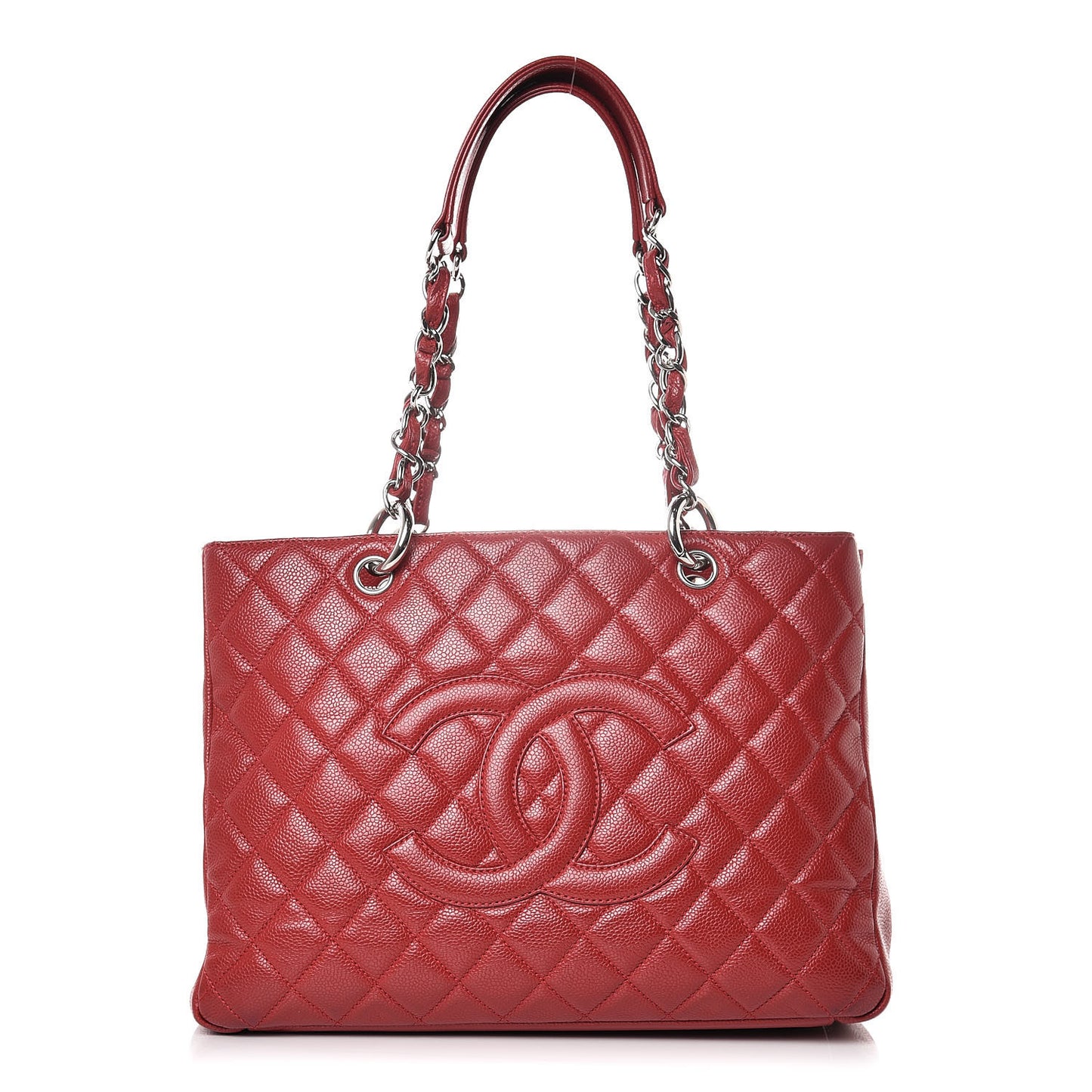 Caviar Quilted Grand Shopping Tote GST Red