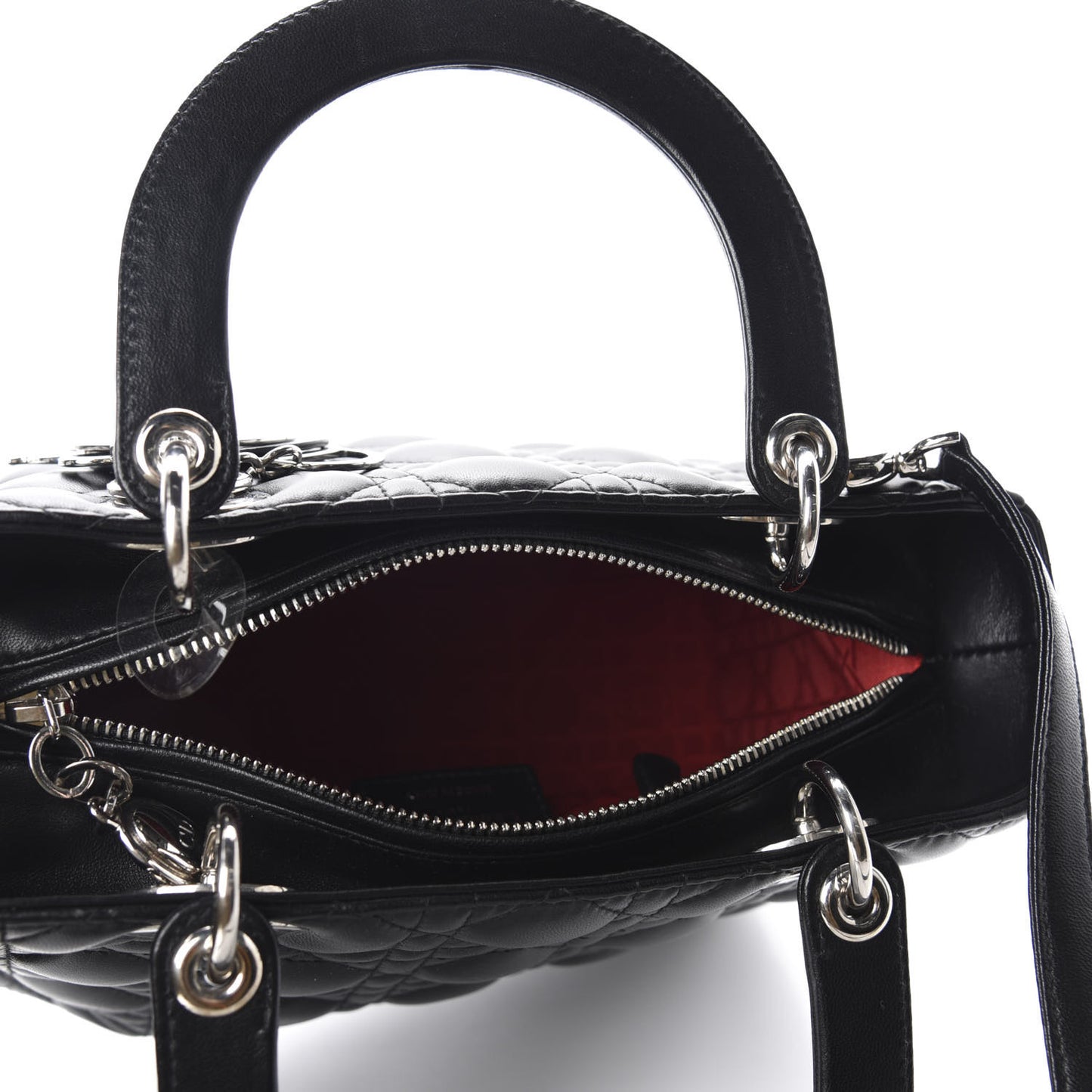 Lambskin Cannage Medium Lady Dior Black