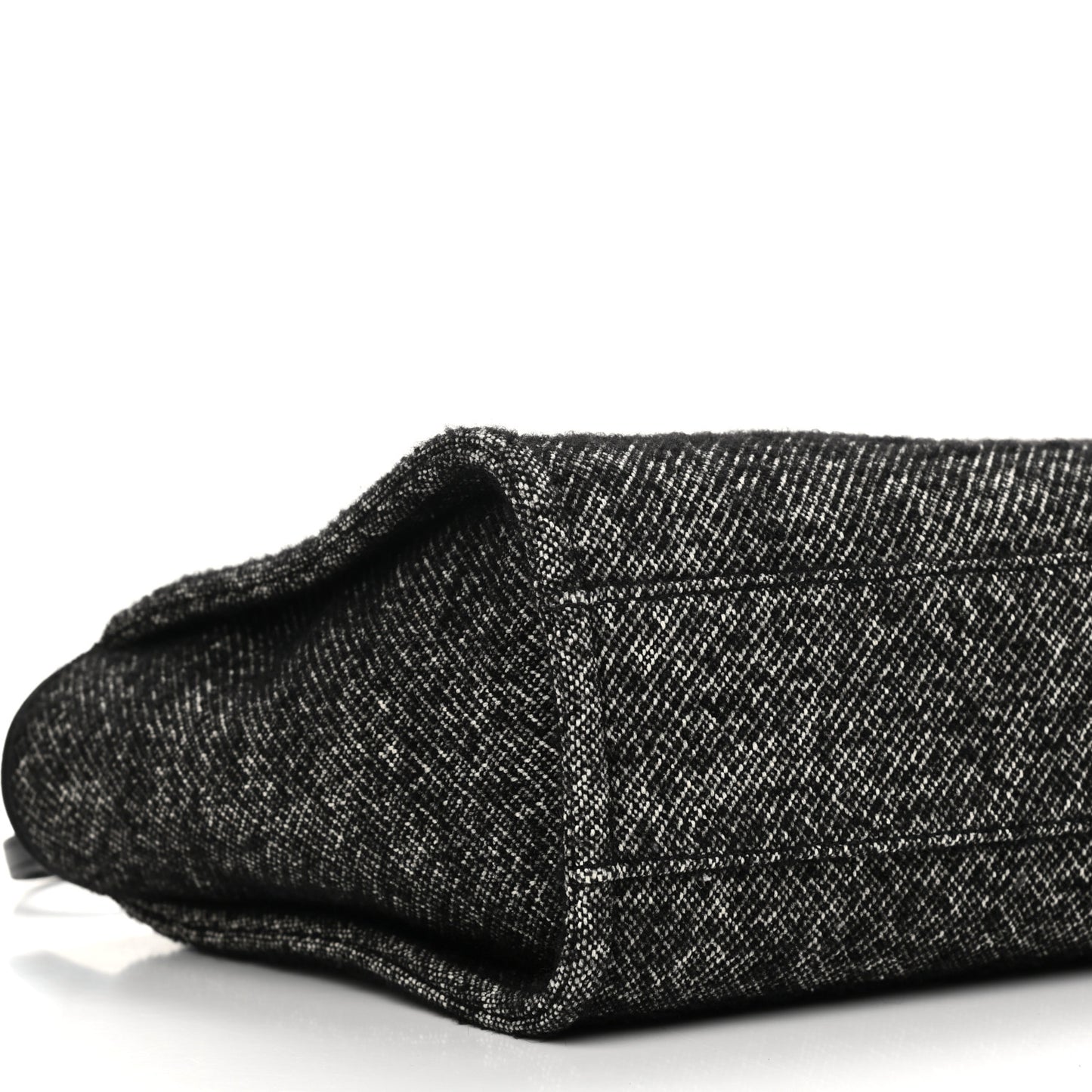 Mixed Fibers Calfskin Small Deauville Tote Black