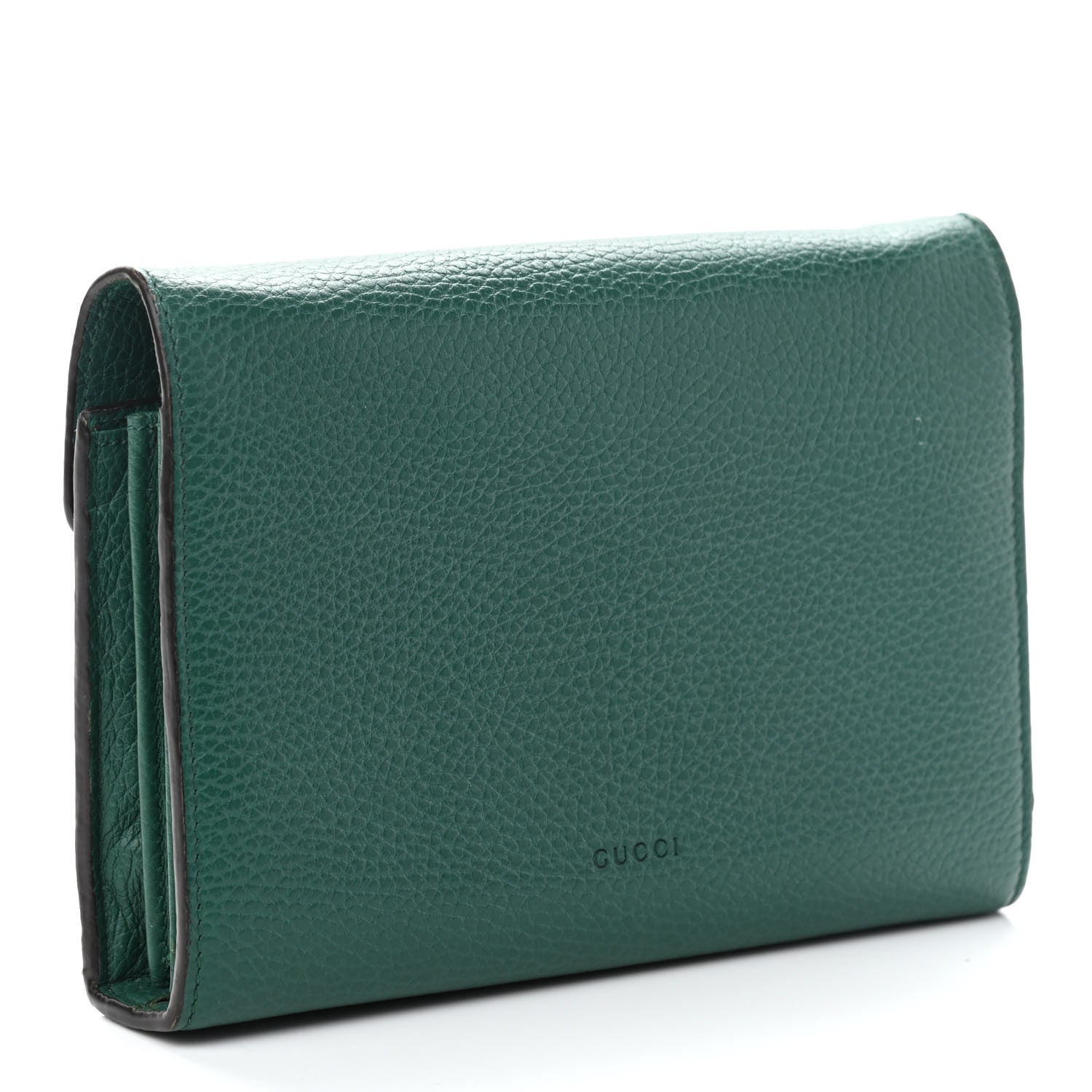 Gucci Calfskin Mini Dionysus Chain Wallet Emerald 2 of 10