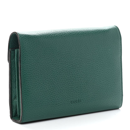 Gucci Calfskin Mini Dionysus Chain Wallet Emerald 2 of 10