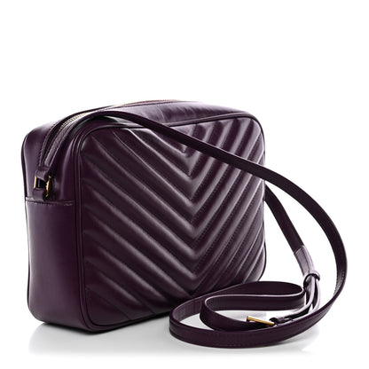 Saint Laurent Calfskin Matelasse Monogram Lou Camera Bag Purple 3 of 10