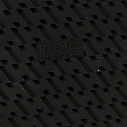 Hermes Calfskin Womens Empire Sandals 37.5 Black 7 of 8