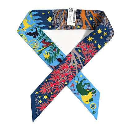 Hermes Silk Le Charme D Orphee Marine Bleu Azur Jaune 1 of 4