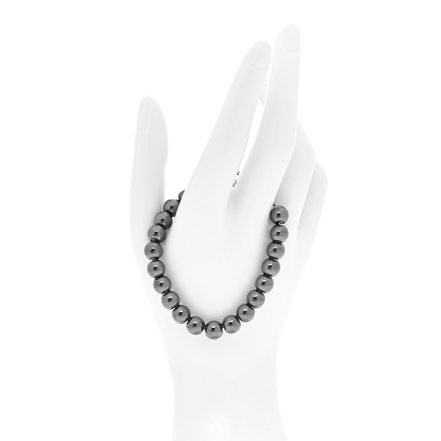 Sterling Silver Hematite 8mm Spiritual Beads Adjustable Bracelet
