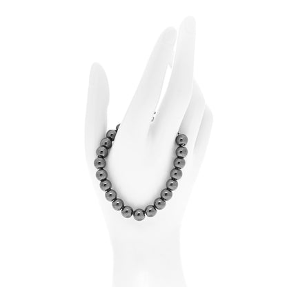 David Yurman Sterling Silver Hematite 8mm Spiritual Beads Adjustable Bracelet 2 of 4