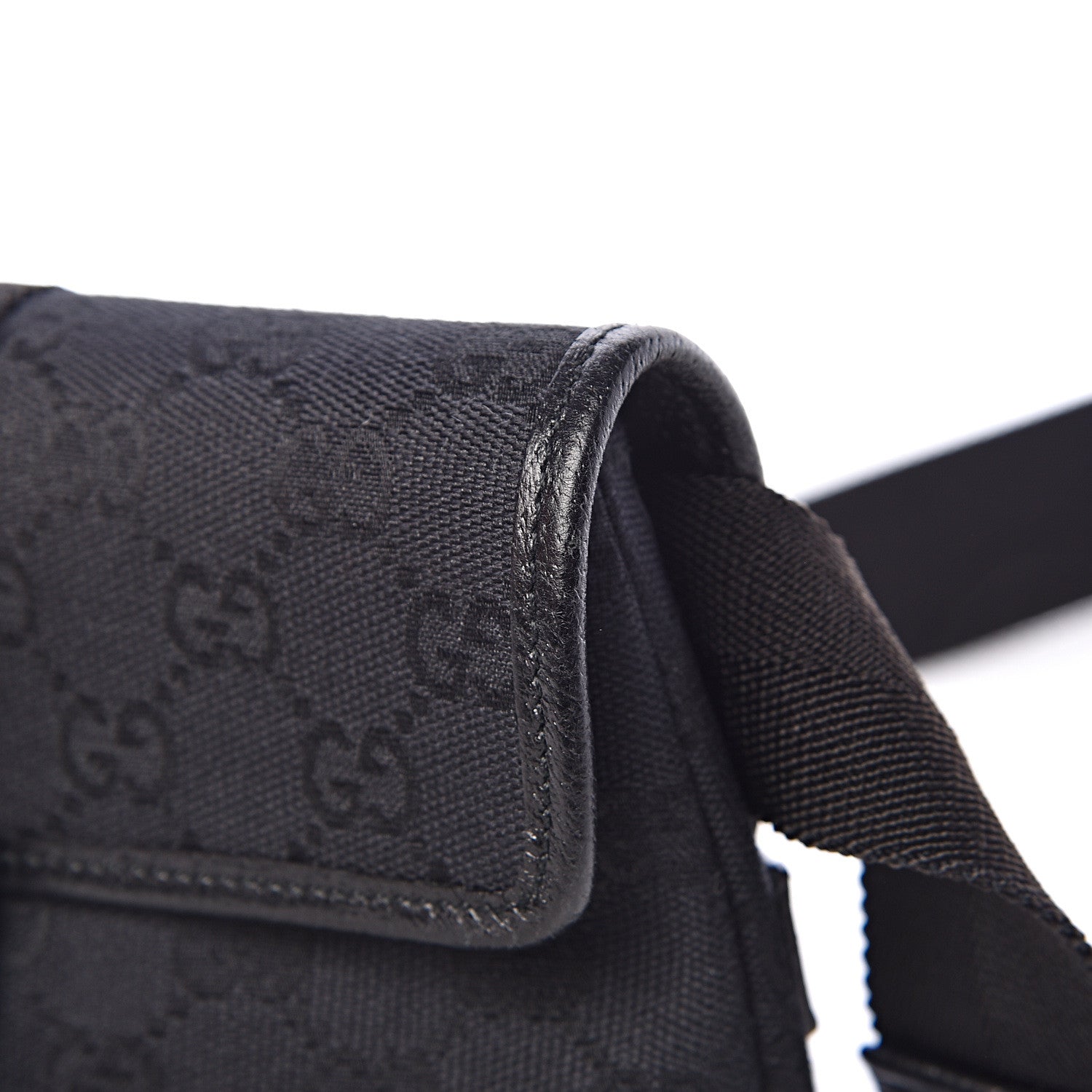 Gucci GG Monogram Web Buckle Belt Bag Black 12 of 12