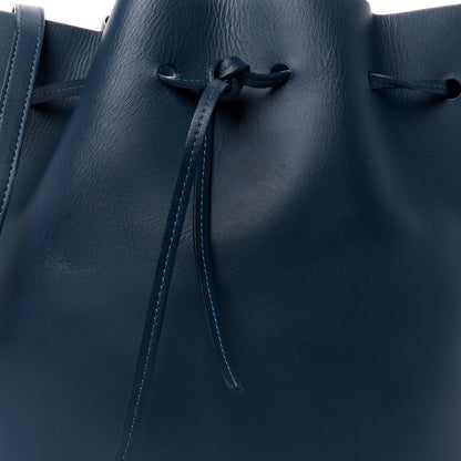 Mansur Gavriel Vegetable Tanned Calfskin Bucket Bag Navy 11 of 13