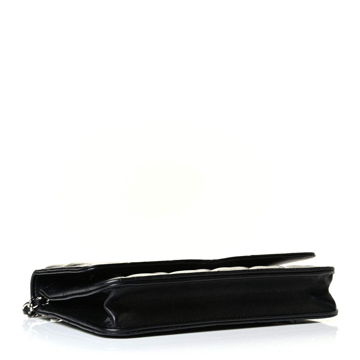 Lambskin Quilted Wallet On Chain WOC Black