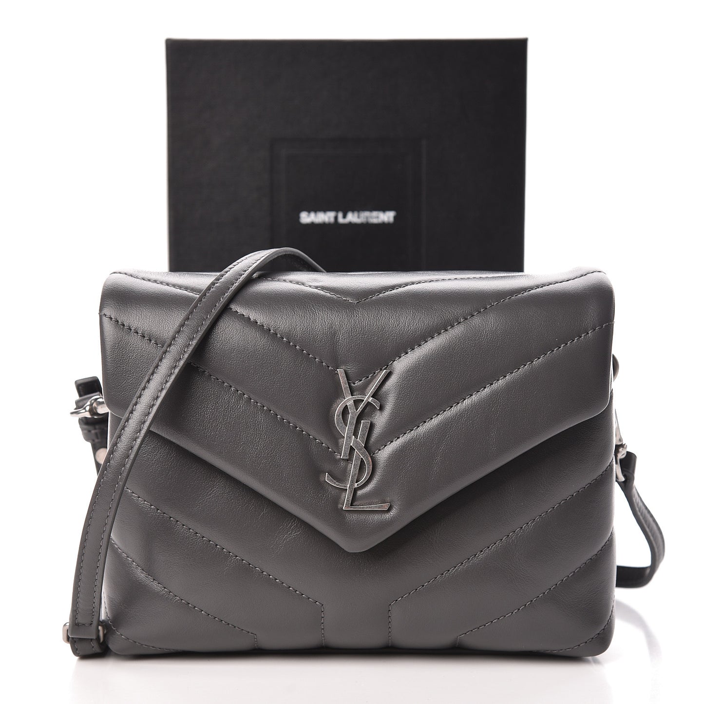 Calfskin Y Quilted Monogram Toy Loulou Crossbody Bag Storm