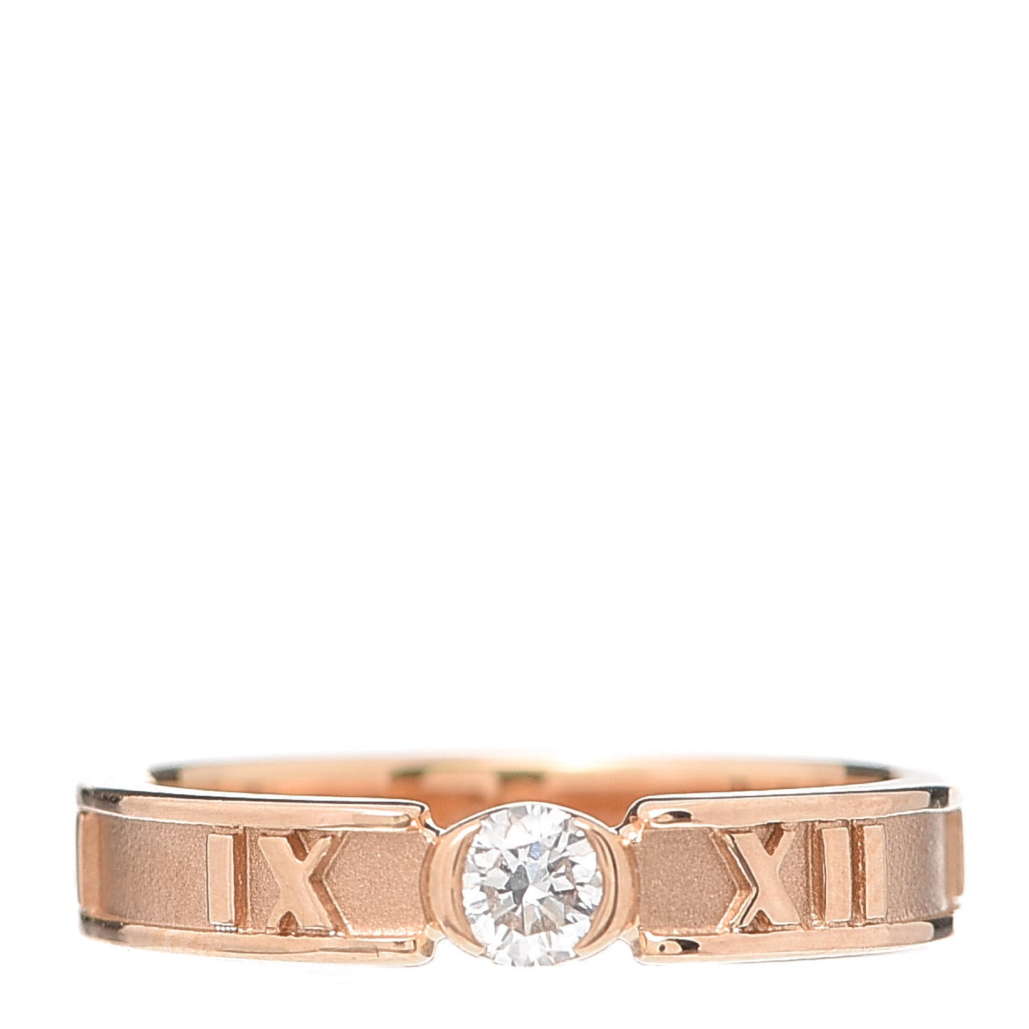 18K Rose Gold Diamond Atlas Closed Narrow Ring 47 4