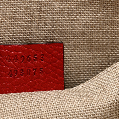 Gucci Calfskin Large Bamboo Clutch Red 7 of 8