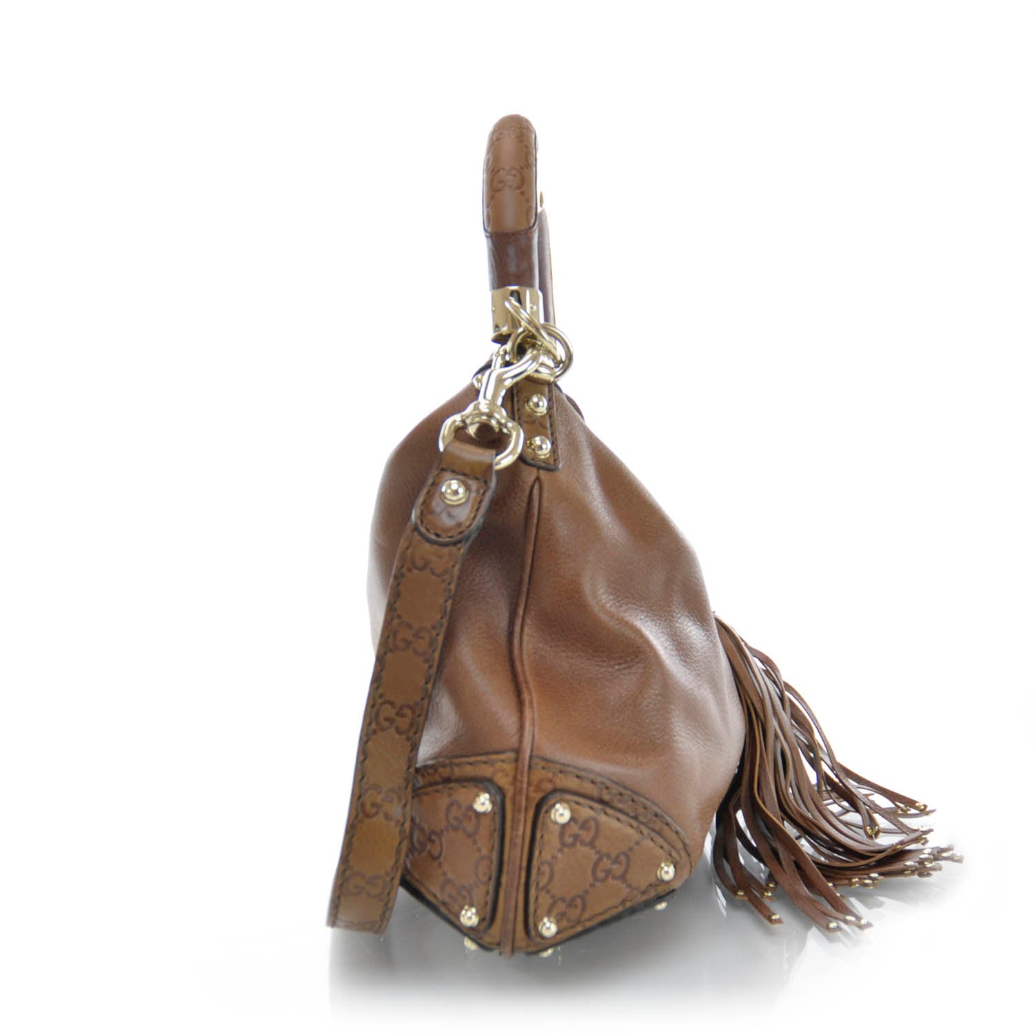 Gucci Leather Large Indy Hobo Brown 7 of 11