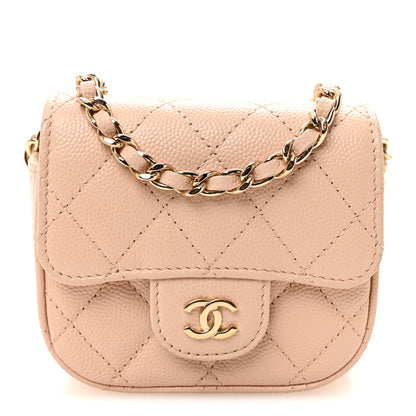 Chanel Caviar Quilted Mini Clutch With Chain Light Beige 1 of 11