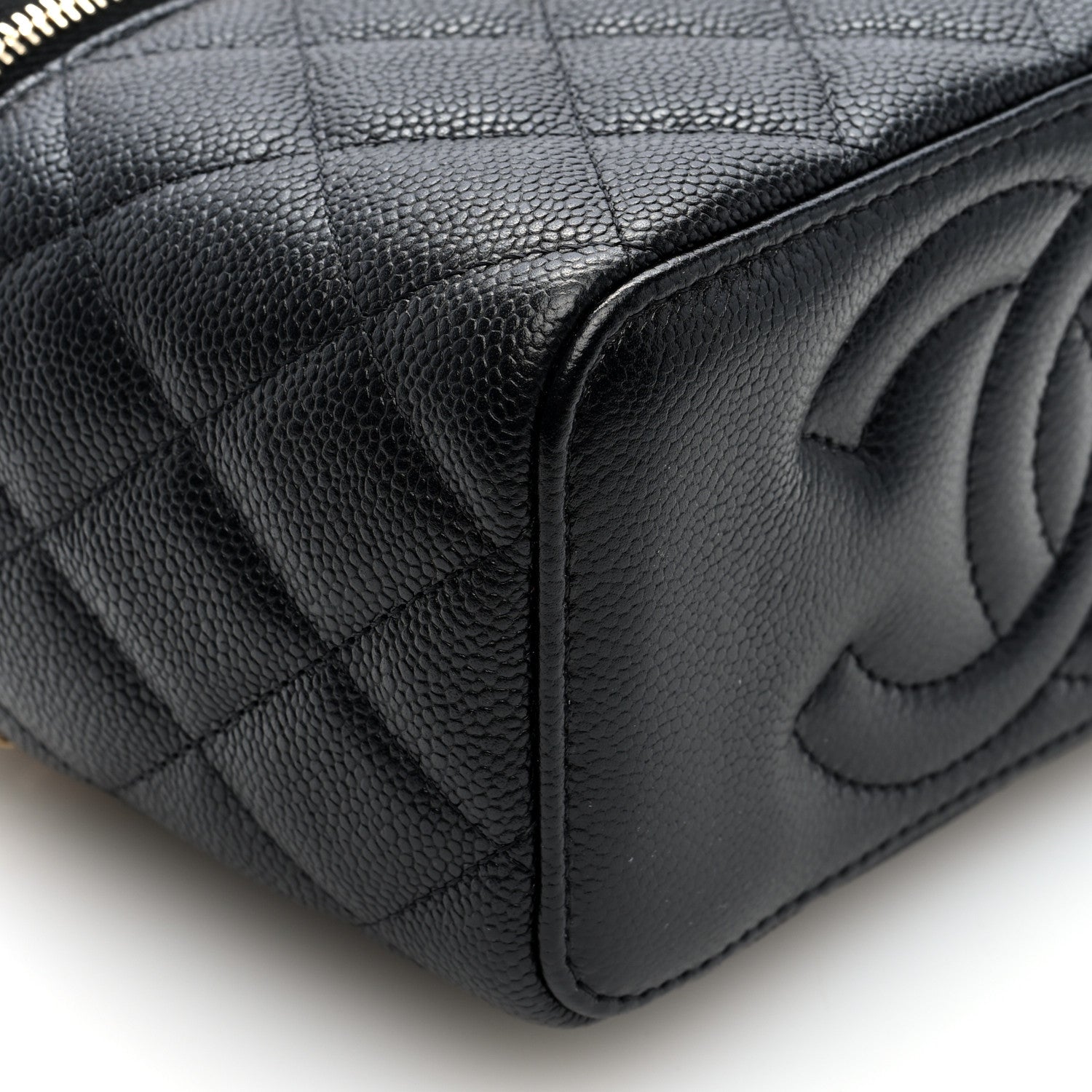 Chanel Caviar Quilted Sweetheart Vanity Case Black 8 of 11