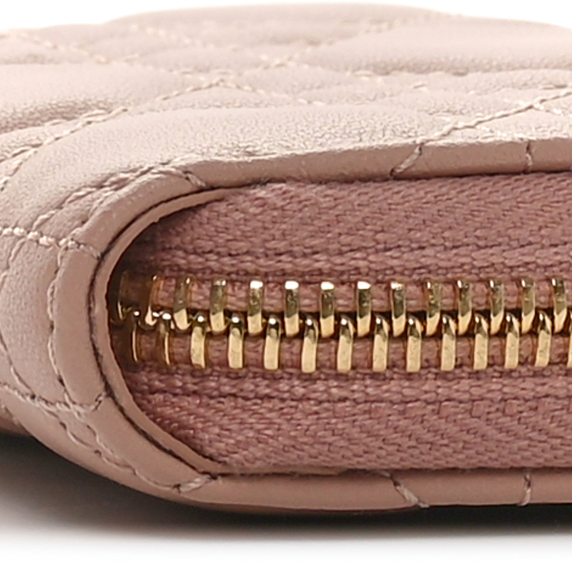 Lambskin Cannage Small Lady Dior Voyageur Coin Purse Rose Des Vents