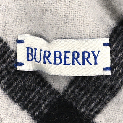Burberry Cashmere Giant Check Fringe Scarf Black 4 of 5