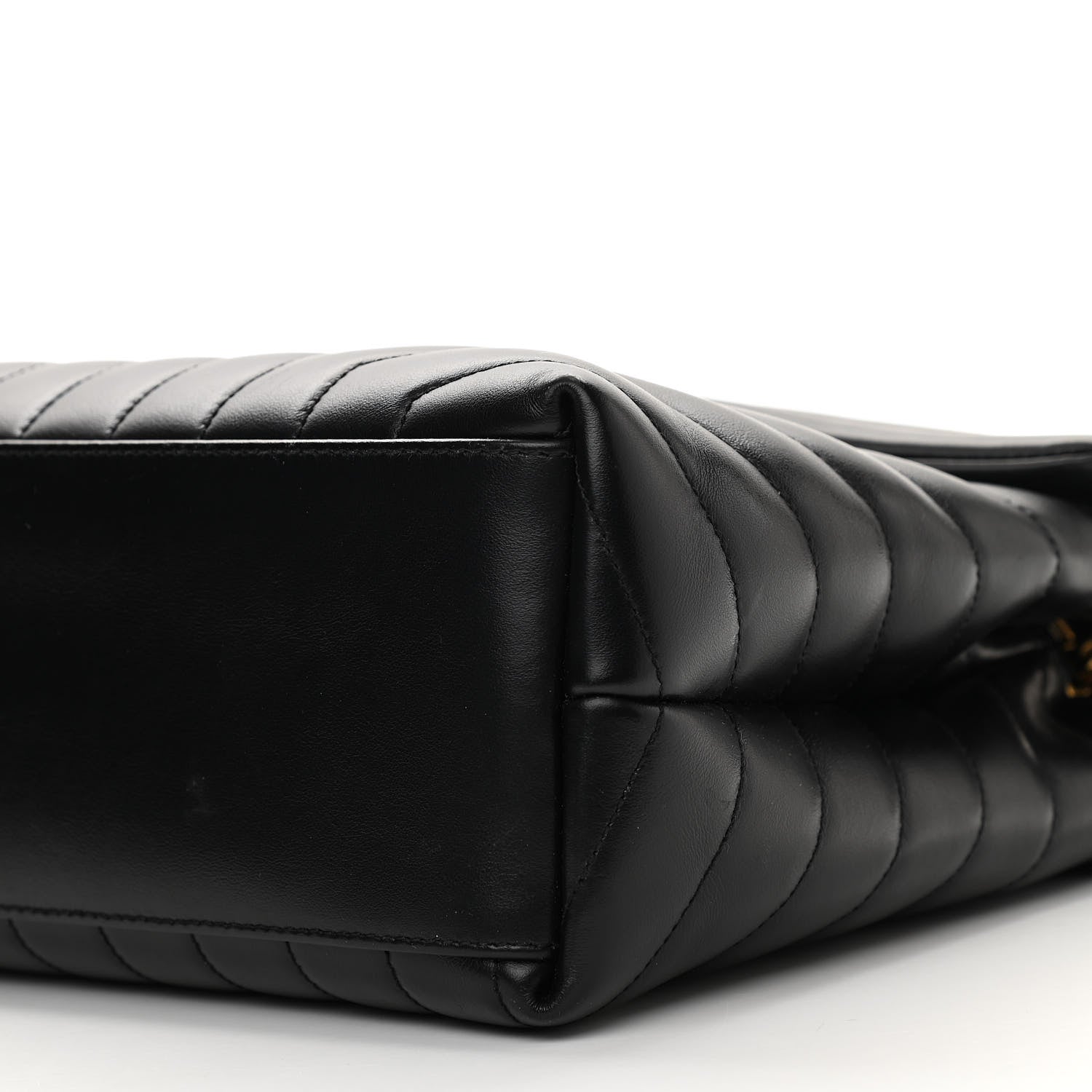 Saint Laurent Calfskin Y Quilted Monogram Medium Loulou Chain Satchel Black 9 of 10