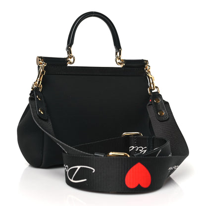 Dolce & Gabbana Neoprene Small Miss Sicily Satchel Black 3 of 9