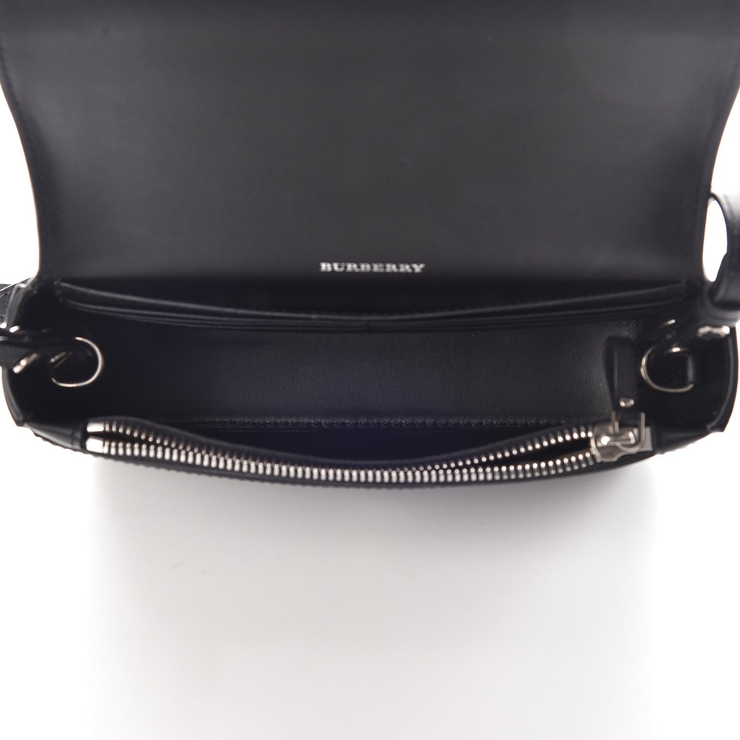 Calfskin Perforated Logo Hampshire Crossbody Black